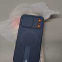 SURITCH for iPhone 17 Pro Max Case with Camera Control Cover, Camera Cover and Adjustable Kickstand, Compatible with MagSafe, Shockproof Bumper Protective Cases 6.9 Inch, Blue