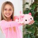 Onsoyours Original Sakura Cat Plush Cute Kitten Stuffed Animal Soft Little Pink Kawaii Kitty Plush Toy Gift for Kids & Adults (Sakura Cat, 9")
