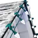 C9 LED Christmas Lights Outdoor, 66 Feet 100 LED Strawberry String Lights with 100 Spring Clamps, Waterproof Commercial Grade Extendable for Outside Roofline Patio Home Xmas Decoration, Pure White