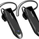 [2 Pack] Bluetooth Earpiece Wireless Handsfree Headset V5.0 24 Hrs Driving with Mic 60 Days Standby Bluetooth Headset for iPhone Android Samsung Driver
