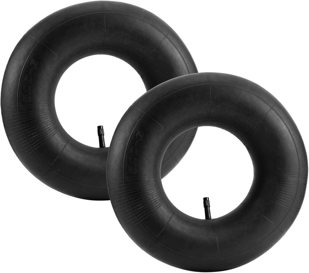 13x5.00-6 Inner Tubes with Straight Valve Stem(2 Pack) - Heavy Duty 5.00-6 Replacement Tire Tubes for Razor Dirt Quad, Lawn Mowers, ATVs, Dirt Bikes