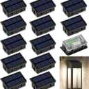 Retisee 12 Pack Solar Light Replacement Top Parts, Solar Light Top Lid for Outdoor Fence Lamp Inserts Outdoor Waterproof Lanterns Repair Part