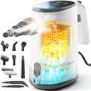 TEEVOGO Pressurized Steam Cleaner, 15s Instant Heat Handheld Steam Cleaner for Home, Upgrade 650ML Tank, Lightweight Portable Steamer for Cleaning Kitchen, Grout, furniture, Couch, Car and Bathroom (White)