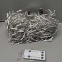 Icicle Outdoor Christmas Lights, 40Ft. 432 LED with 81 Drops, Dimmable Twinkle Fairy with Remote and Timer for House Holiday Decorations, Blue and White