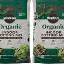 Miracle-Gro Organic Indoor Potting Mix, Protects Against Over and Under Watering, for Indoor Container Plants, Houseplants and Starter Plants, OMRI Listed, 16 qt., 2-Pack