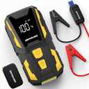 DBPOWER 5000A Jump Starter, 74Wh Car Battery Jump Starter for Up to 10.0L Gas and 8.0L Diesel Engine, 12V Portable Jump Box Battery Pack with Display, LED Light, Jumper Cables, and Storage Case