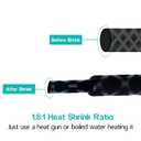 2 x Heat Shrink Wrap Tubing Sleeve X-Tube for Fishing Rods Grip Handle Cork with Non Slip and Insulation 5.24ft Length (Diameter 20mm, Black)