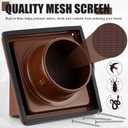 Gisafai 4 Inch Dryer Vent Cover Outdoor with Stainless Steel Screen Brown Wall Dryer Exhaust Vent Cover External Cap Cushioned Non Return Flap with Sealing Gasket Grille, Bird/Insect Proof