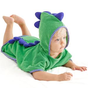 Touchat Hooded Baby Towels, Baby Bath Towels with Hood for Toddler Infant Newborn,Bathrobe for Kids 0-4 Years,Large and Super Absorbent Toddler Towels for Baby Boy Girl, (Dinosaur, 35.1" x 35.1")
