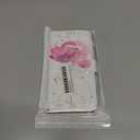 Case for iPhone 16 Pro, 3D Wallet Case PU Leather with[Card Holder][Kickstand][Wrist Strap][Magnetic Closure] Shockproof Flip Cover for iPhone 16 Pro Pink Flower YB-3D