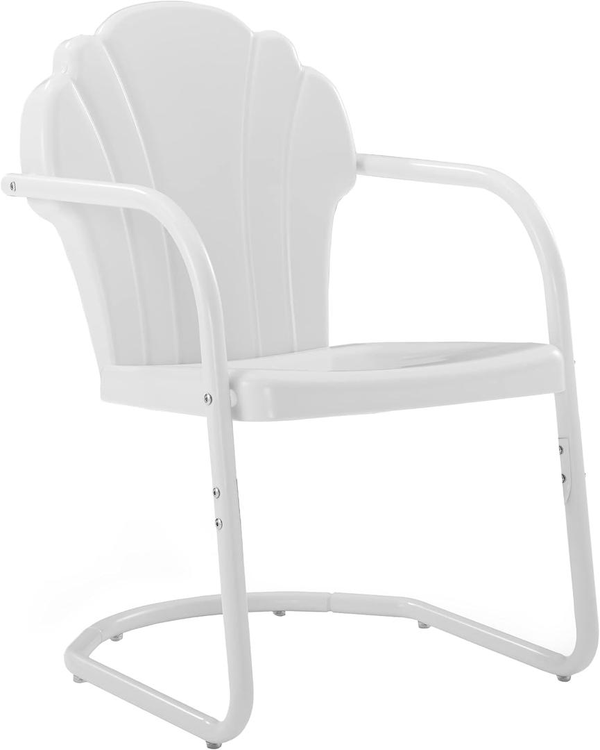 Crosley Furniture Tulip 2-Piece Patio Chair Set Retro Metal Patio Seating for Deck, Porch, Backyard, White, 
Product Dimensions	24.5"D x 20.5"W x 32.88"H
Item Weight	17.6 pounds
