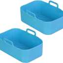 2pcs Silicone Pad Hand Basket for Air Fryer Easy to Use Clean Kitchen Essentials