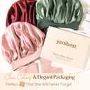 YANIBEST Adjustable Satin Bonnet for Sleeping Women Double Layer Hair Wrap Reduce Friction Prevent Frizz Natural Curly Hair