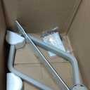 Dyna-Living Toilet Safety Rails 480lbs Load-Bearing Toilet Safety Frame with Flip Up Non-Slip Aluminum Alloy Armrest Toilet Assist Devices for Seniors Toilet Support Bars for Elderly Toilet Seat Rails