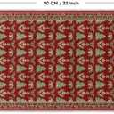 Artoid Mode Red Xmas Tree Mistletoe Christmas Door Mat, Winter Home Decor Low-Profile Non-Slip Washable Throw Rug for Kitchen Entryway Front Door Bedroom Bathroom 2x3 Feet