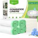 Commode Liners for Commode Liners with Absorbent Pads,60 Bedside Commode Liners,Portable Toilet Liners Potty Chair Liners Fit All Commode Bucket (120 Count (Pack of 1))