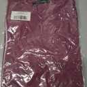 THANTH Womens Tops Dressy Casual V Neck Puff Short Sleeve Shirts Summer Loose Tunic Blouses T Shirts Trendy Tops Reddish Purple S