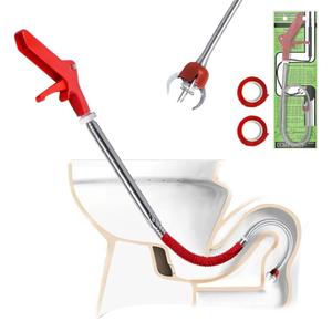 Aozzy 69" Toilet Snake for toilet unclog Toilet Auger Grabber Tool Plumbing Snake for Toilet plumbing Telescoping Toilet Auger Grabber Tool with Claw Picker Toilet Snake for unclog toilet