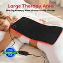 Ezona Red Light Therapy Pad for Body Pain, 24 x 12 inch Large Infrared Light Therapy with 660/ 850nm for Back Relief, High-Output 242 LEDs Light with Remote Control for Shoulder Waist Knee Muscle