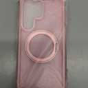 STERKER Designed for Samsung Galaxy S26 Ultra Case Magnetic Ring Stand [Military Grade Drop Protection][Compatible with Magnetic] Translucent Slim S26 Ultra, Pink