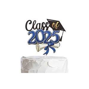Class of 2025 Graduation Cake Topper Red Glitter Congrats Grad Cake Decorations Happy Graduation Congratulations Grad 2025 We are So Proud of You Party Supplies, 23 Pack