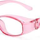 Dollger Safety Glasses Anti Fog Blue Light Blocking Glasses UV400 Protection Eyeglasses Anti Pollen Saftey Goggles (Pink)