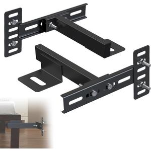 Universal Headboard Brackets for Adjustable Bed Base,Black Headboard Brackets for Adjustable Bed Base for Twin/King/Queen/Full Size Bed Frame,Easy to Customize - Durable - Solid Steel