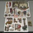 Three Kings Gifts Nativity Set for Christmas Indoor 23 Piece 5 Inch Figures with Lighted Stable, Palm Tree and Chests of Gold, Frankincense and Myrrh