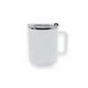 CutieKeeLoo Stainless Steel Drinking Cup with Lid, 500ml (17oz) Mug - Leakproof, Straw & Sip Lid, Classic White
