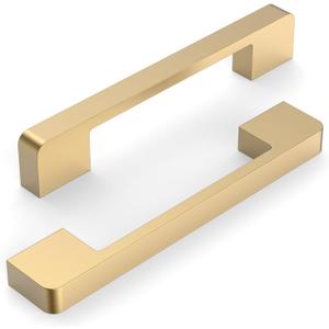 10 Pack 5 Inch(128mm) Kitchen Cabinet Handles Champagne Bronze Cabinet Pulls Kitchen Cabinet Hardware Gold Drawer Pulls for Cupboard Wardrobe