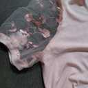 Pink Summer Maxi dress with ruffled short sleeves, L