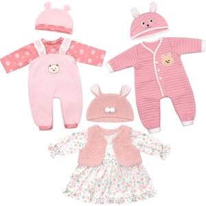 Reborn Doll Clothes for 18-22 Inch Dolls, Doll Clothes and Accessories with Hat
