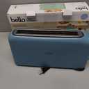 Bella 2 Slice Slim Toaster, Fits-anywhere™ Kitchenware, 6 Setting Shade Control with Reheat & Cancel Buttons, Fits Sourdough, 10” Long Slot, Anti Jam & Auto Shutoff, 900 Watt, Surf