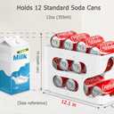 Sotfamily FIFO Soda Can Organizer for Pantry/Fridge, Automatic Rolling Pop Can Dispenser/Storage/Holder/Container for Refrigerator or 12" Deep Shelf, Space-Saving Drink Organizer for 24 Standard Cans