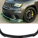 SHOWSEN 3PCS Glossy Black Front Bumper Lip Compatible with 2014-2021 Jeep Grand Cherokee SRT/2018-2021 Trackhawk Front Bumper Lip Spoiler Kit