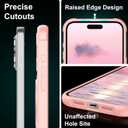 360 Magnetic Swivel Ring for iPhone 16 case, Built-in Metal Stand and Ring Holder, Magsafe Compatible, Military Grade Protection, Shock and Vibration Resistant - Pink