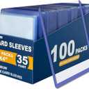 2000 Top Loaders for Cards for Baseball, Football, MTG Cards, Ultra-Clear Protectors for Trading Collectibles (1000 Hard Sleeves+1000 Soft Sleeves)