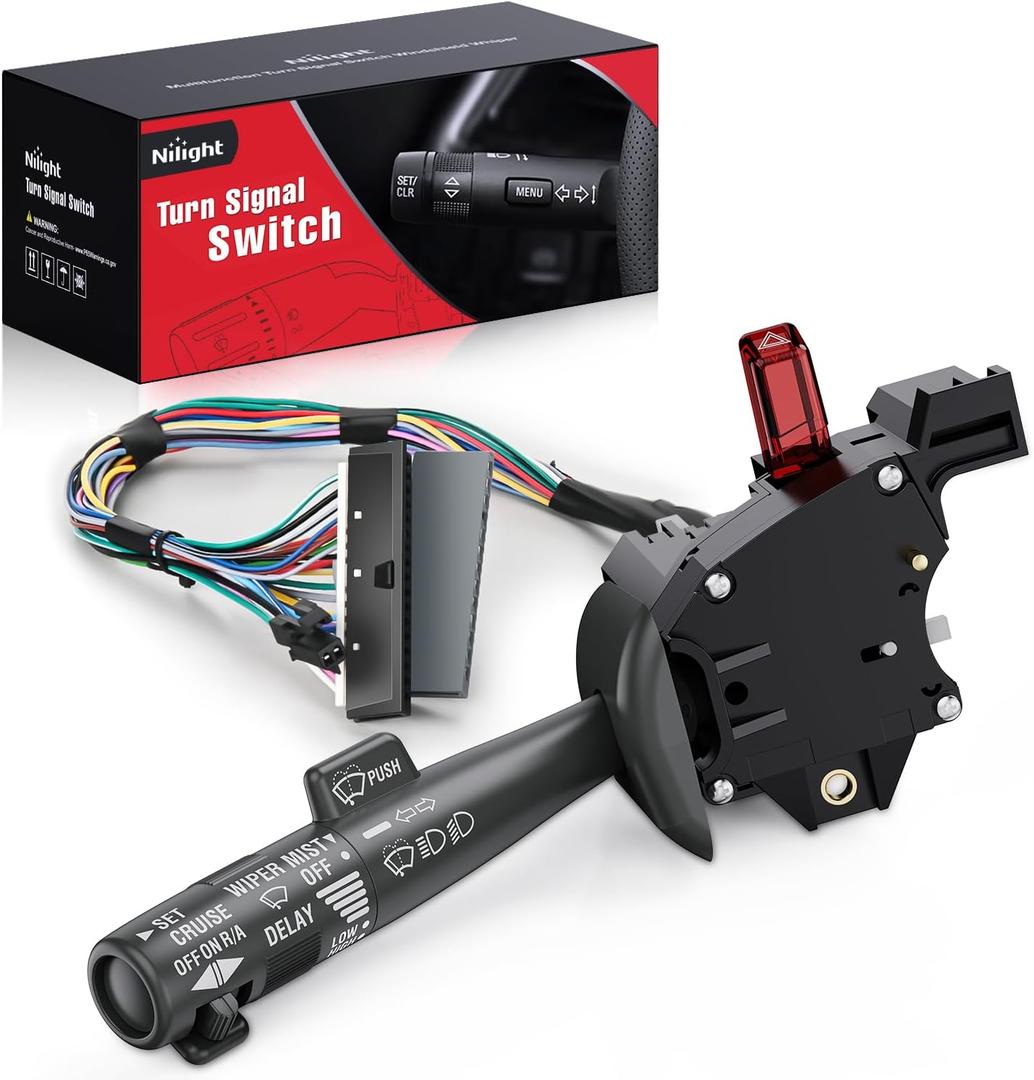 Nilight Turn Signal Switch Compatible with 1995 1996 1997 1998 1999 2000 Chevy GMC Suburban C/K Series Tahoe Blazer S10 Astro Express Jimmy Sonoma Yukon Cadillac Escalade