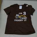 Kids I'm 3 And Digging It Construction Excavator 3rd Birthday T-Shirt (Black) 2T