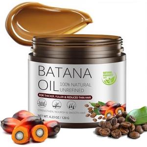 100% Raw Batana Oil for Hair Growth & Thinning Hair, Dr. Sebi Approved Cold-Pressed Formula, Repairs Dry, Damaged Hair & Soothes Scalp, Frizz Control for Lasting Strength & Shine (4.23 Fl Oz)