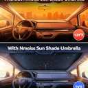 Nmoiss Windshield Sun Shade Umbrella [Vinyl Coating Heat Shield] Compatible with Honda Odyssey, Protect Car Interior from Sun Rays & Heat Damage Keep Cool, Odyssey Accessories