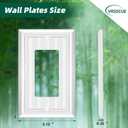 Classic White Single Decorator Outlet Cover Plate，1 Gang Decorator,Natural Material Wall Plate(4-Pack)