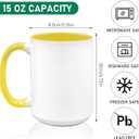 12 Pack Sublimation Mugs Blank,15oz Ceramic Coffee Mug Tazas Para, large