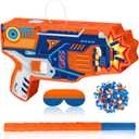 Toy Gun Piata Large Dart Theme Party Supplies Gun Shape Piata with Stick Blindfold Confetti Pack Dart Piata for Boys Girls Birthday Party Game Favors Decor 17x10 Inch