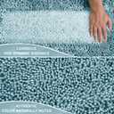 Yimobra Chenille Bathroom Rugs Non Slip, Extra Thick Soft Absorbent Bath Rug 31.5x20 Inch, Machine Washable Quick Dry Bath Mat for Bathroom Floor, Tub and Shower, Home Decor Accessories, Greyish Blue
