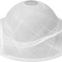 Antique Glass Lamp Shade for Floor lamp, Alabaster Torchiere Lamp Shade Replacement, Floor Lamp Replacement Parts (White Alabaster, 12'')