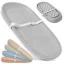 Jool Baby Waterproof Baby Changing Pad - Easy to Clean, Lightweight & Portable - Large Foam Cushion for Comfort (Gray)