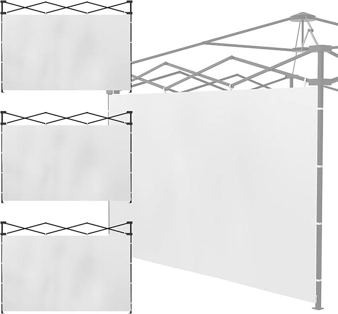 Morngardo Pop Up Canopy Tent Sidewalls with Silver Coating for 10x10 Outdoor Ez Up Vendor Party Tent, Waterproof and UV Protection (Sidewall x3pcs)