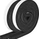 Foam Strips with Adhesive, 1 Inch Wide X 1 Inch Thick, Neoprene Weather Stripping High Density Closed Cell Foam Tape Seal for Doors and Windows Insulation, Total 13 Feet Long(6.5ft x 2 Rolls)
