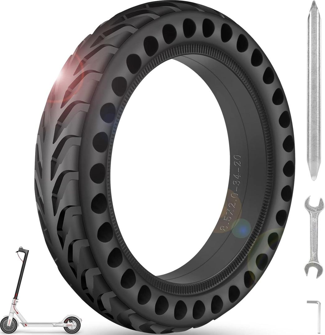 BANGTING 50/75-6.1 Tubeless Solid Tires for Electric Scooter, 8 1/2 x2 Tire for Gotrax GXL V2 / XR/APEX, 8.5x2 inch Tire Replacement for Xiaomi Pro 2 / M365 / 1S (Black 1PCS)